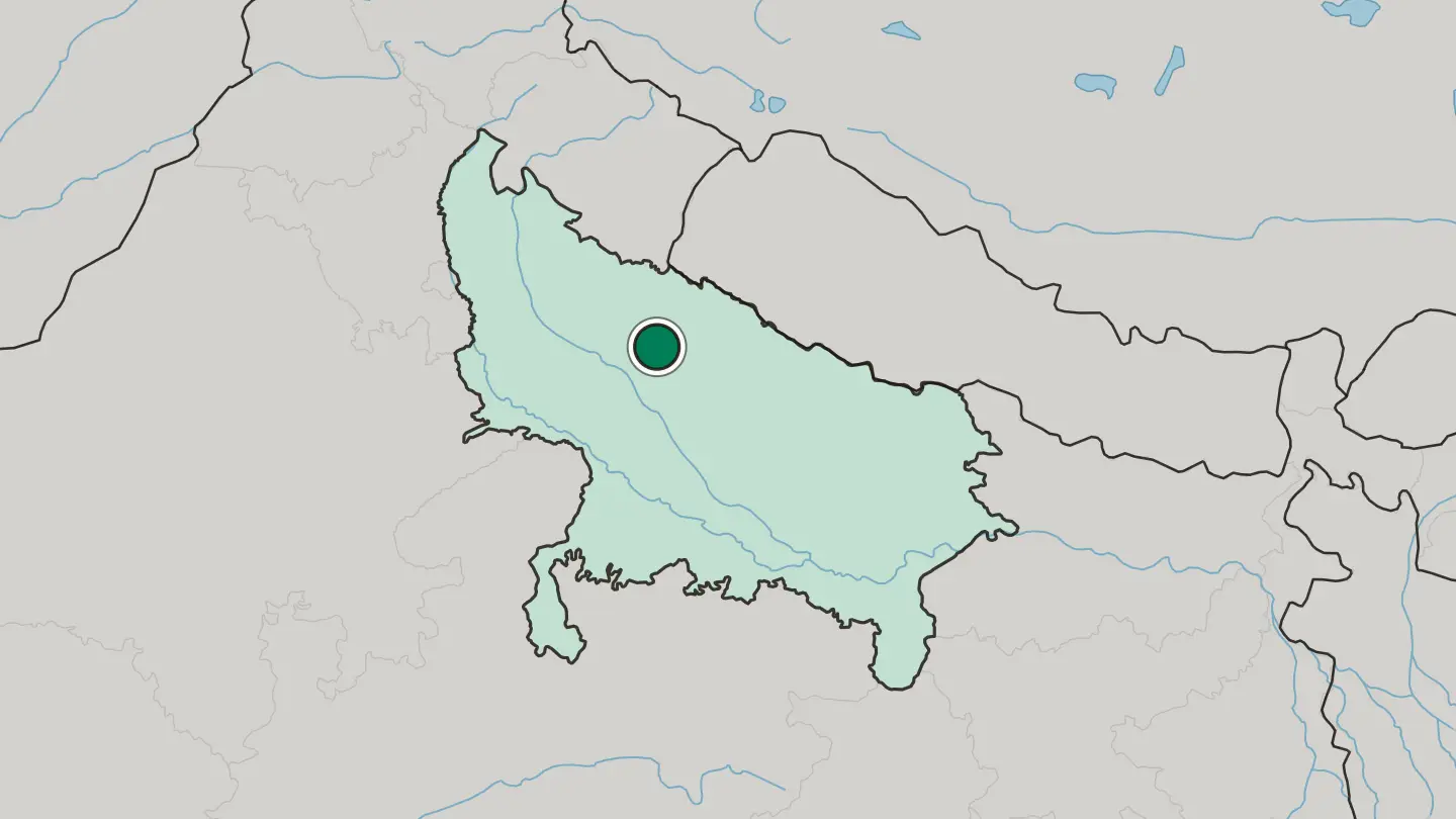 Map of Shāhjānpur in India