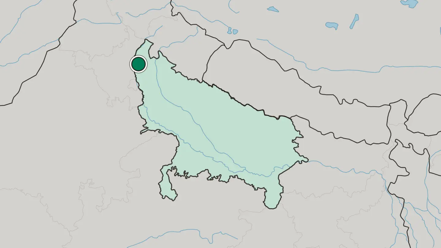 Map of Shāmli in India