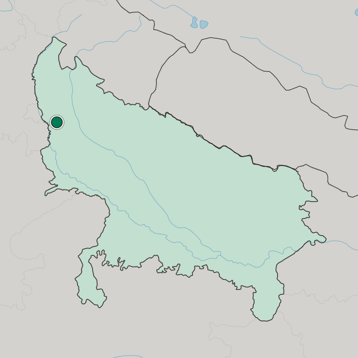 Map showing Sikandarābād — In Uttar Pradesh