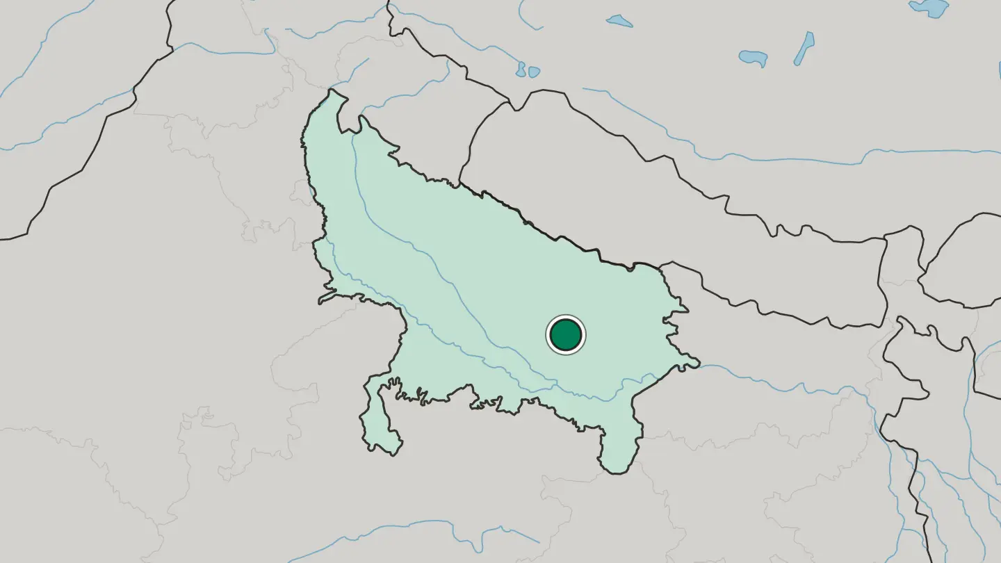 Map of Sultānpur in India