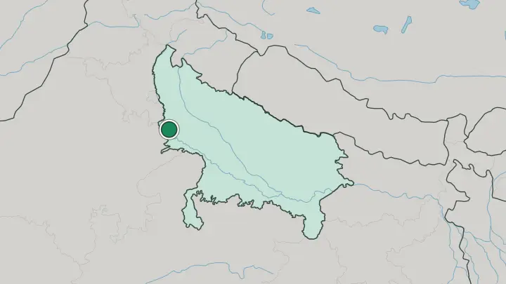 Map of Vrindāvan in India
