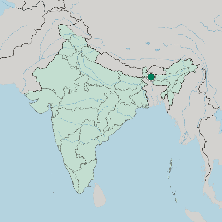 Map showing Alīpur Duār — In India