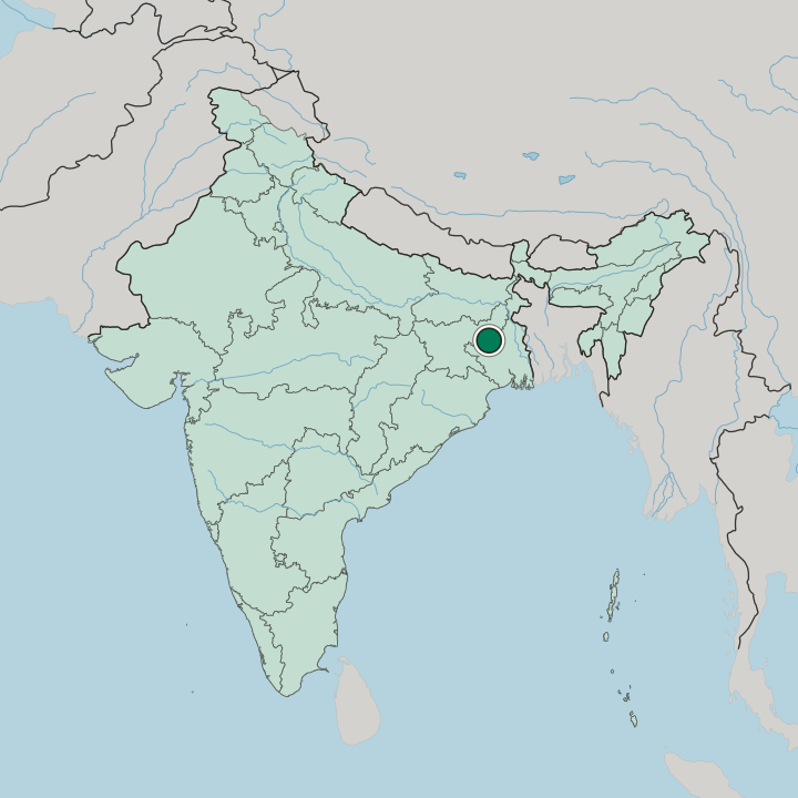 Map showing Āsansol — In India