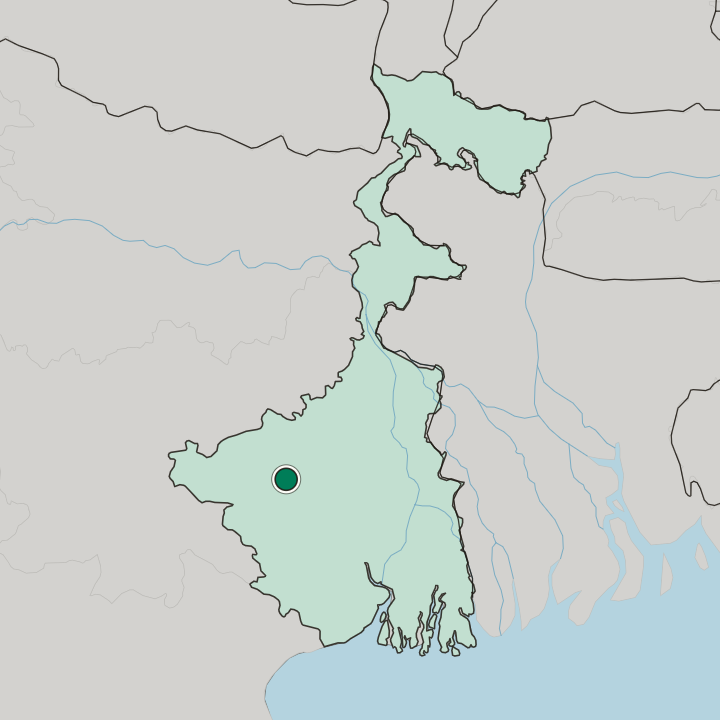 Map showing Bānkura — In West Bengal