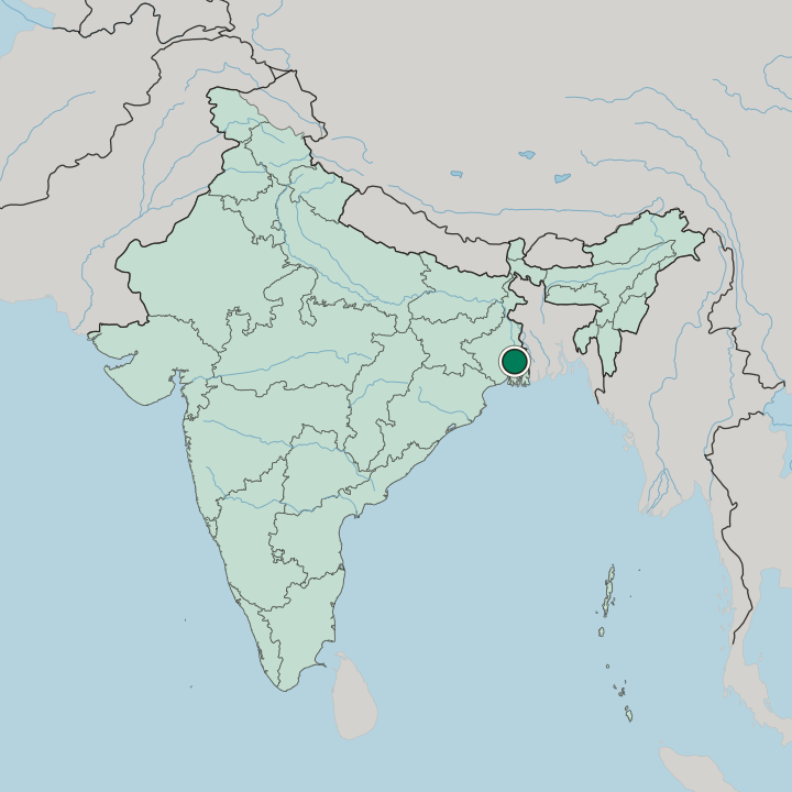 Map showing Baranagar — In India