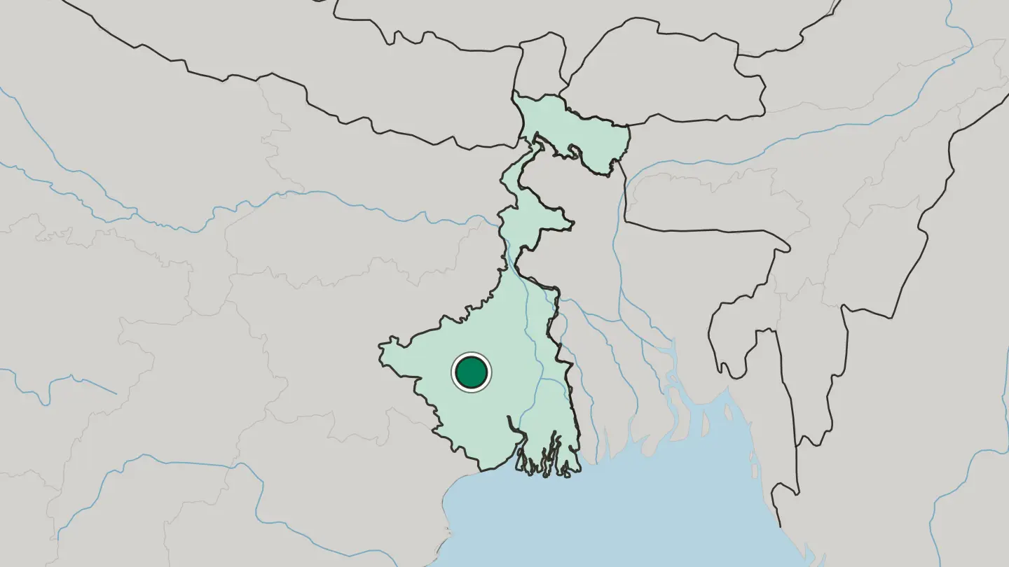Map of Bishnupur in India