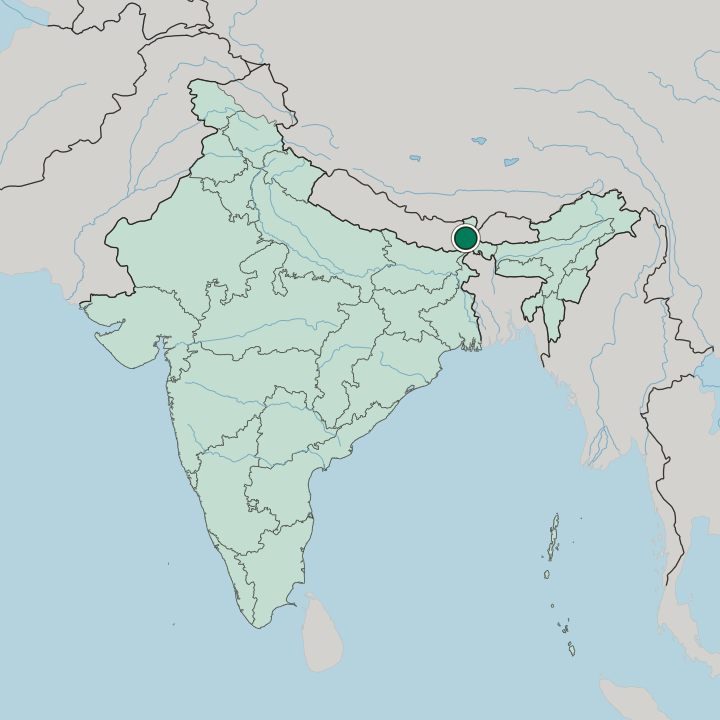 Map showing Dārjiling — In India