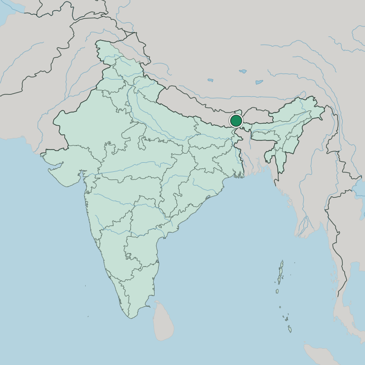 Map showing Dārjiling — In India