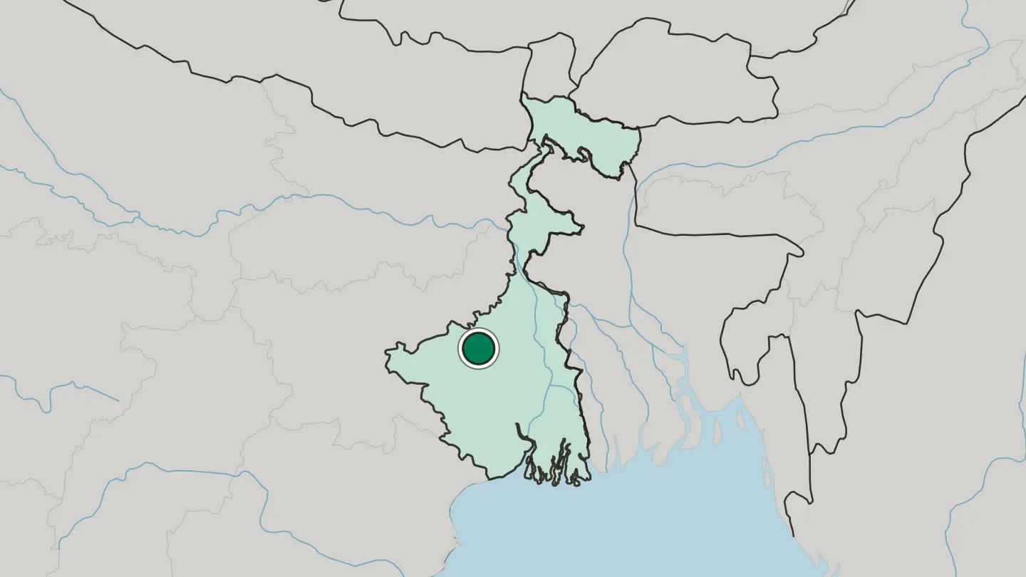 Map of Durgapur in India