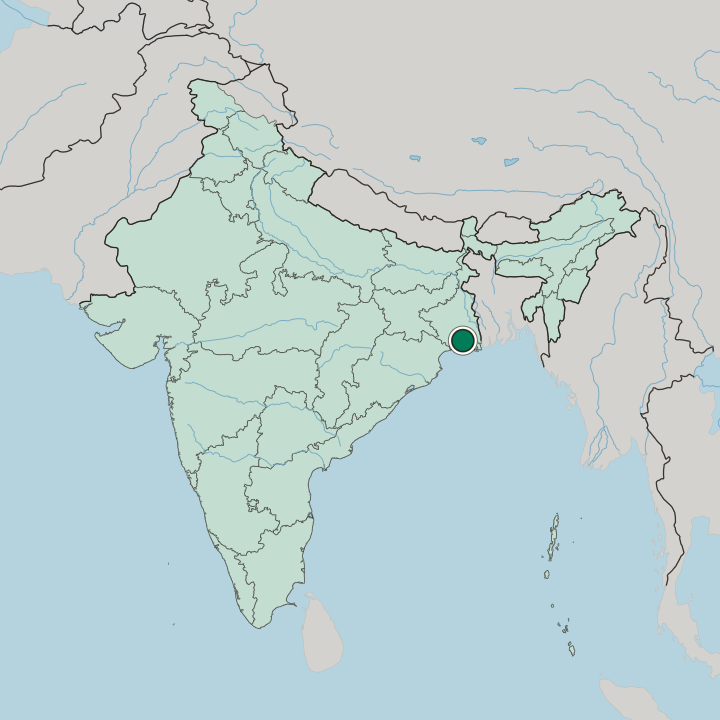 Map showing Haldia — In India