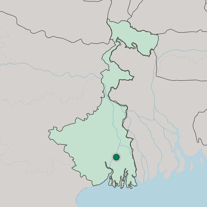 Map showing Howrah — In West Bengal