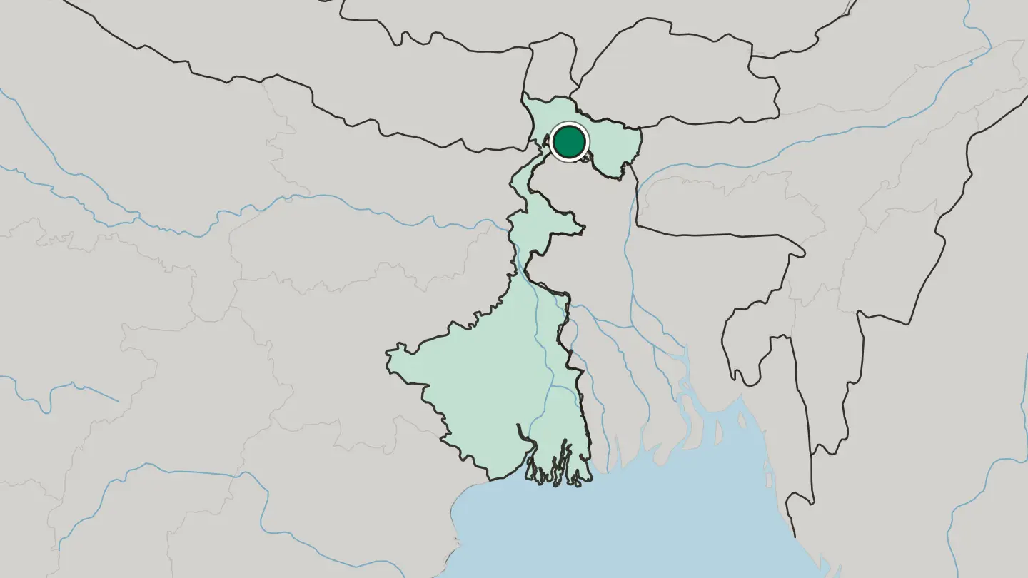 Map of Jalpāiguri in India