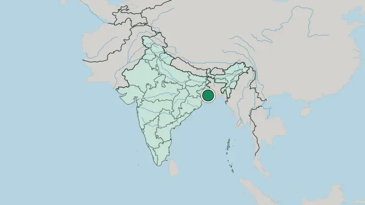 Map of Kolkata in India