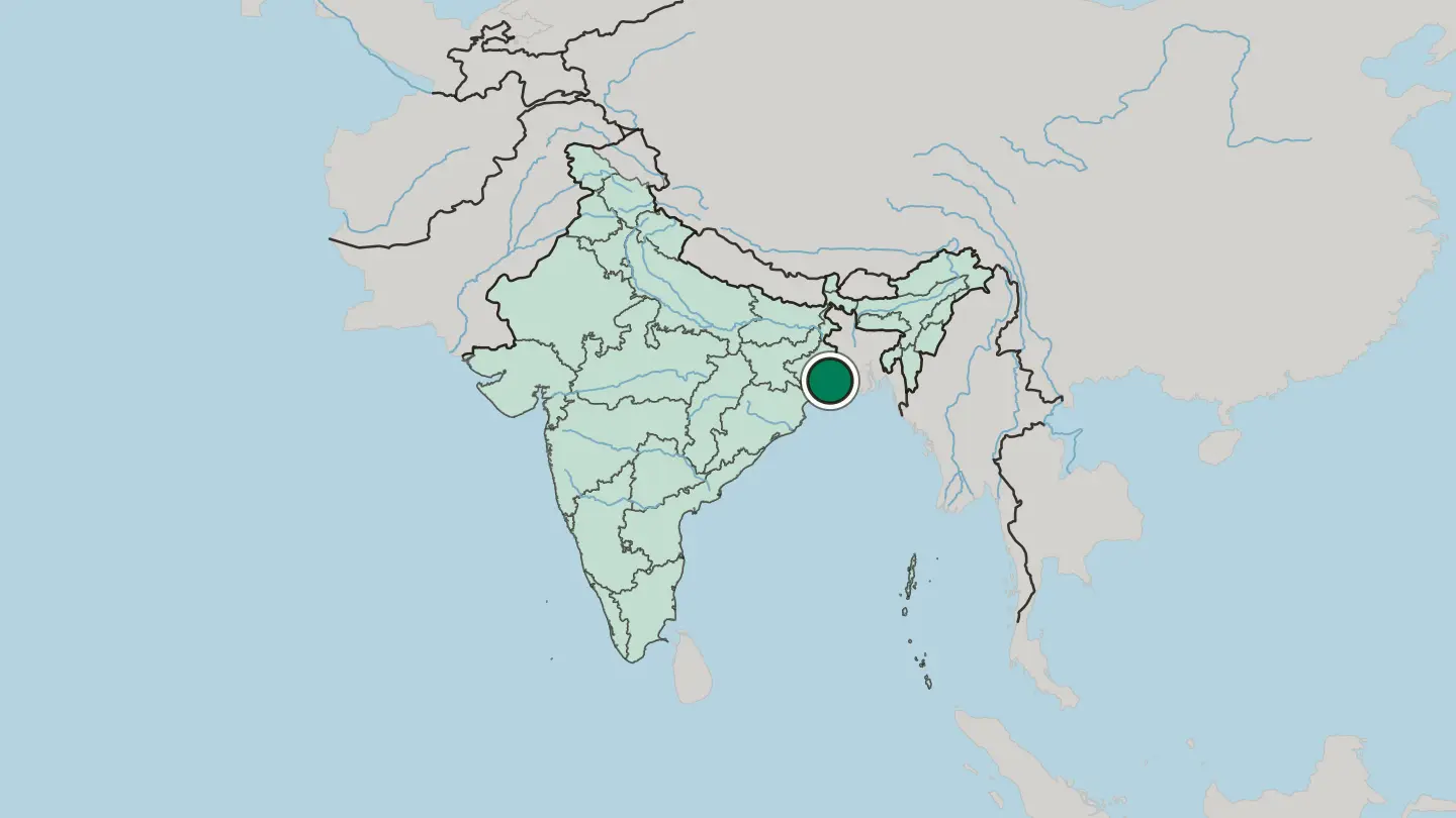 Map of Kolkata in India