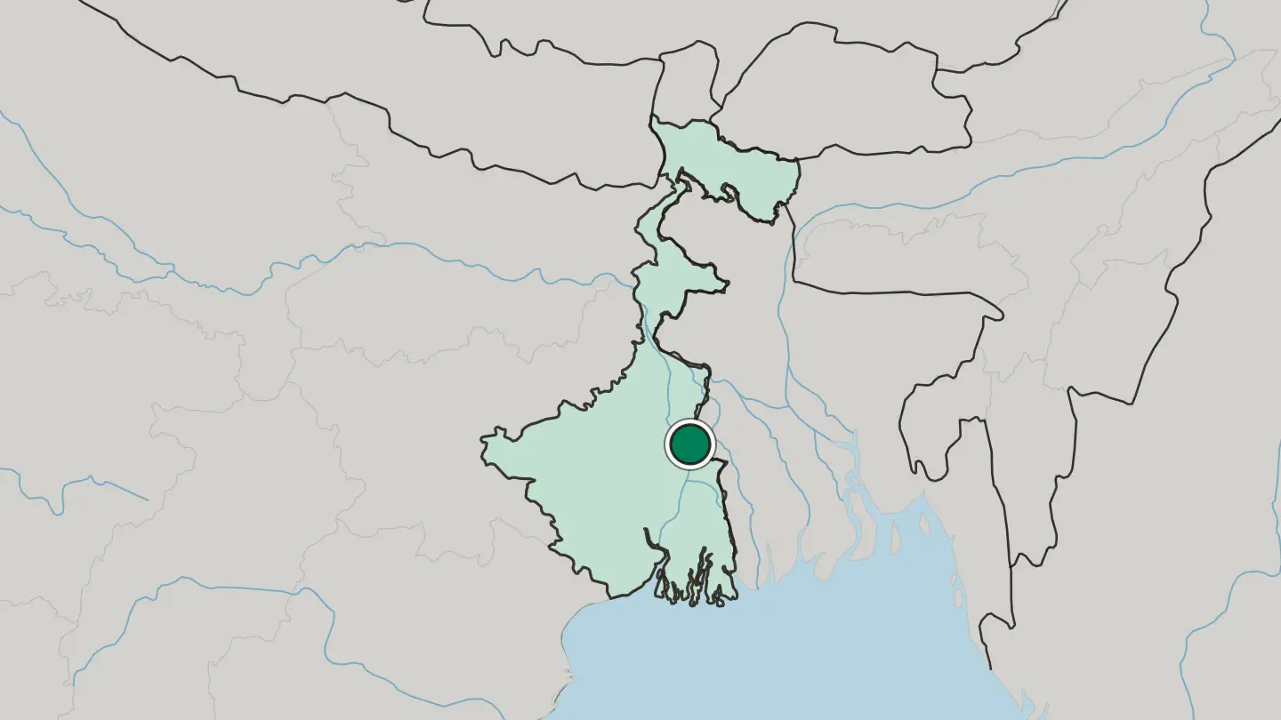 Map of Krishnanagar in India