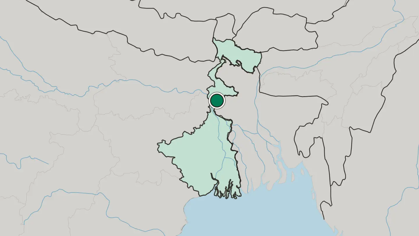 Map of Malda in India