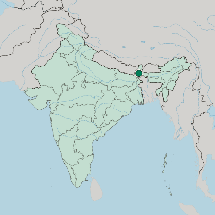 Map showing Naksalbāri — In India