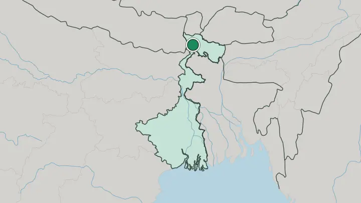 Map of Siliguri in India