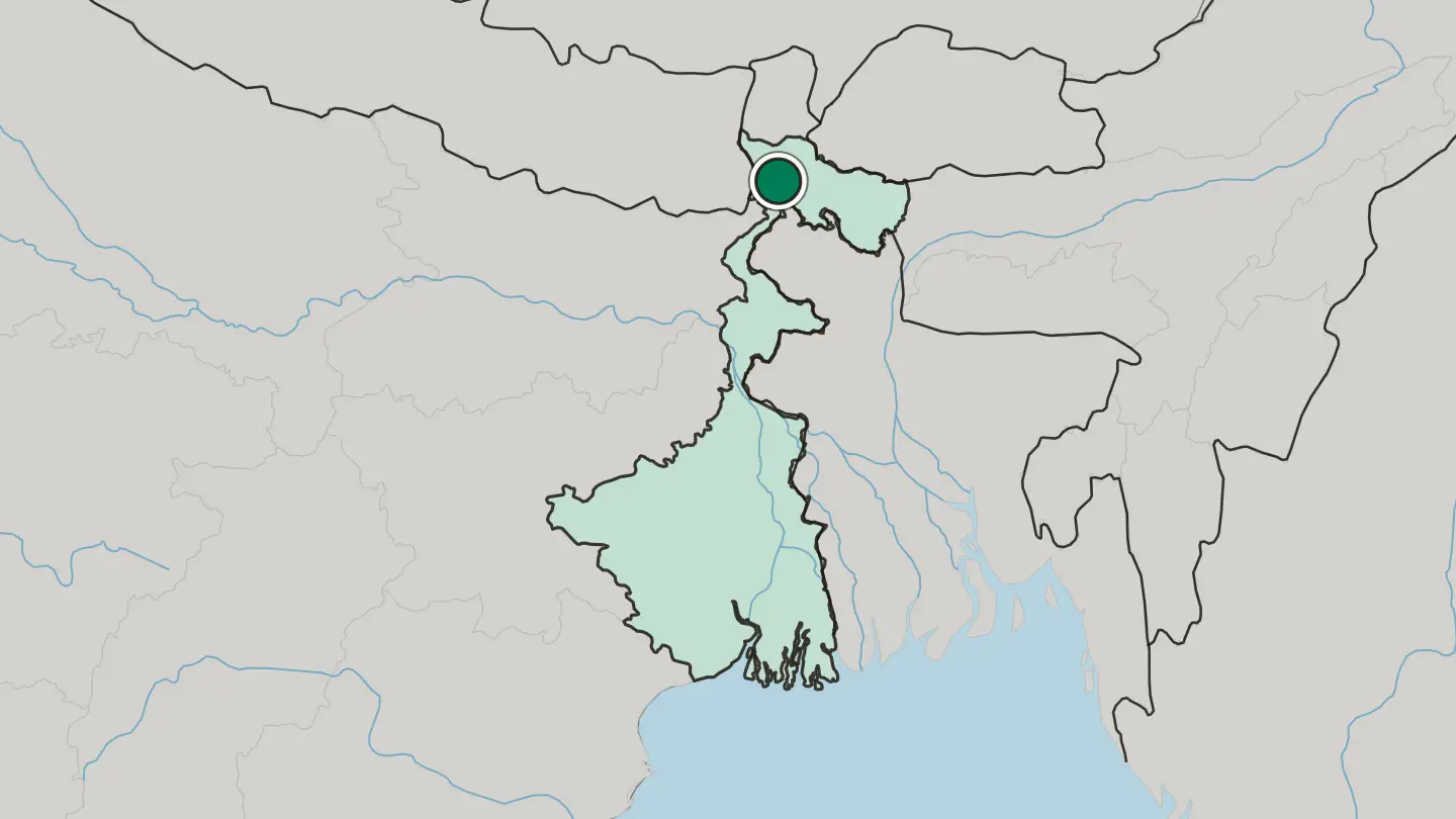 Map of Siliguri in India