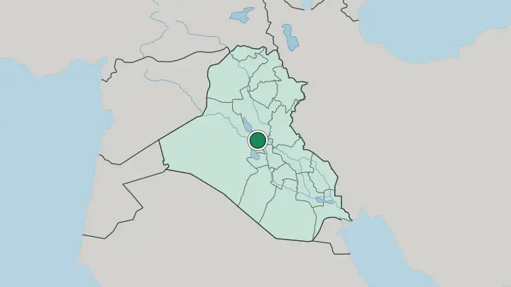 Map of Al Fallūjah in Iraq
