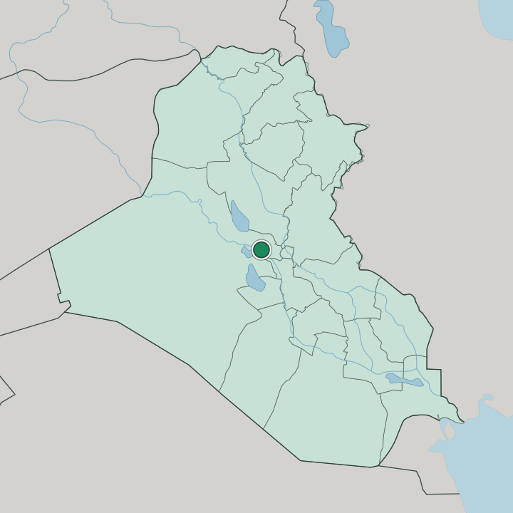 Map showing Al Fallūjah — In Iraq