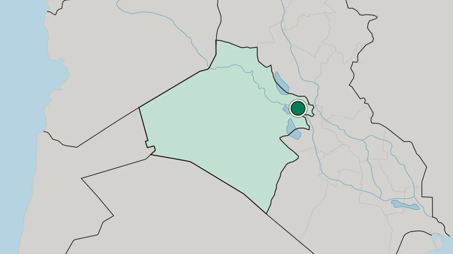 Map of Al Fallūjah in Iraq
