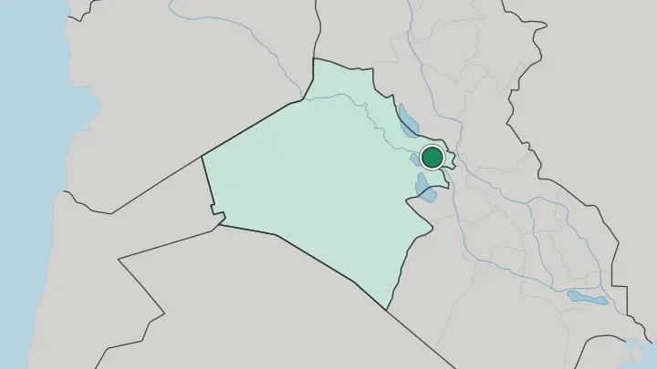 Map of Al Fallūjah in Iraq