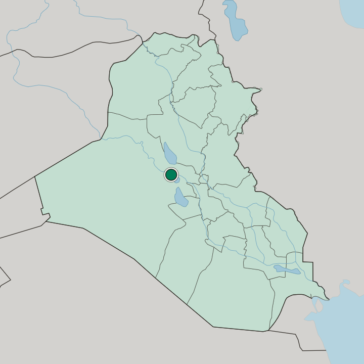 Map showing Ramadi — In Iraq