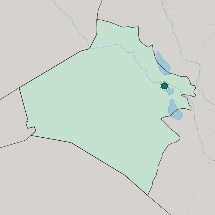 Map showing Ramadi — In Al-Anbar Governorate
