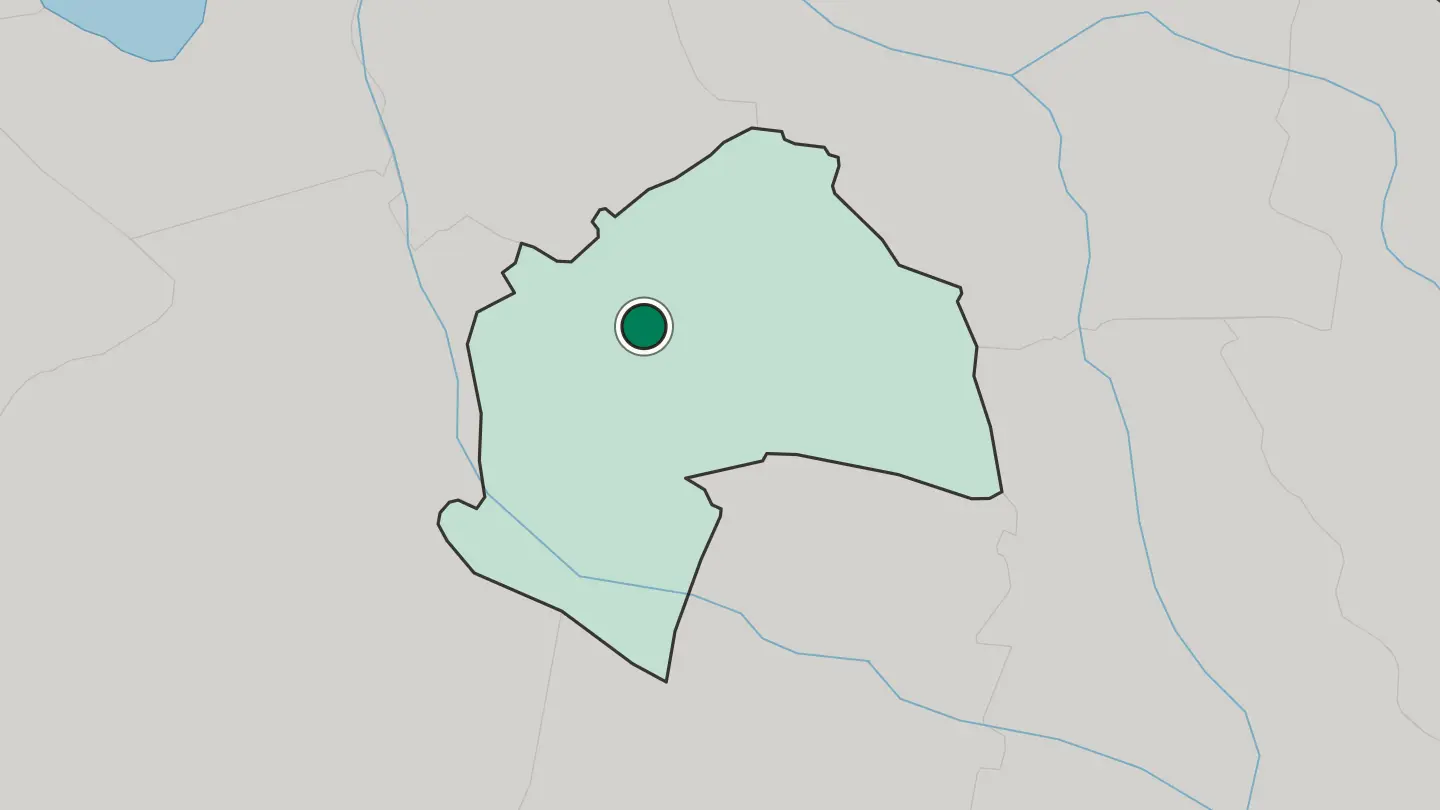 Map of Al Diwaniyah in Iraq