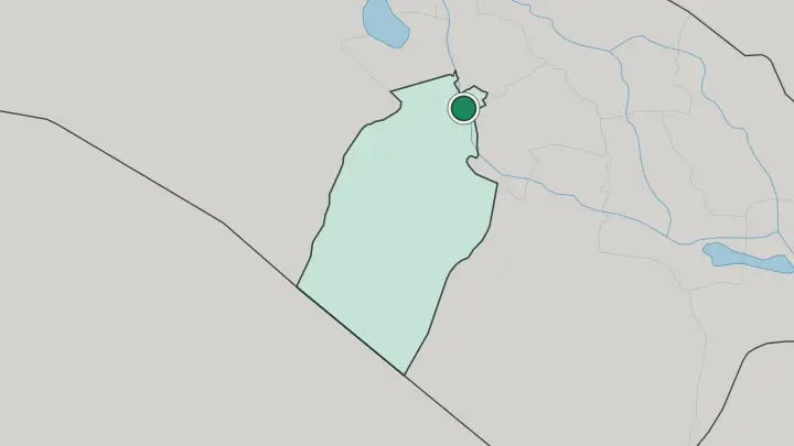 Map of Kufa in Iraq