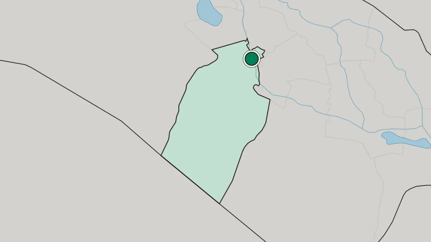 Map of Kufa in Iraq