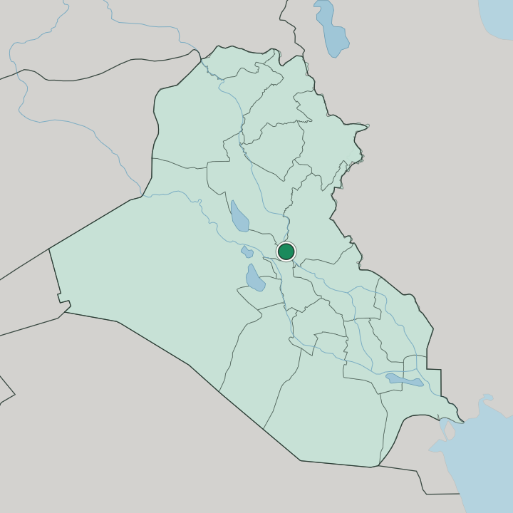 Map showing Round city of Baghdad — In Iraq