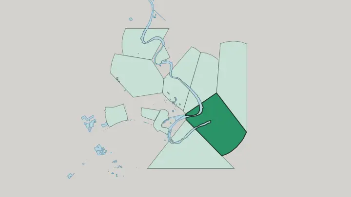 Map of Karrada in Baghdad