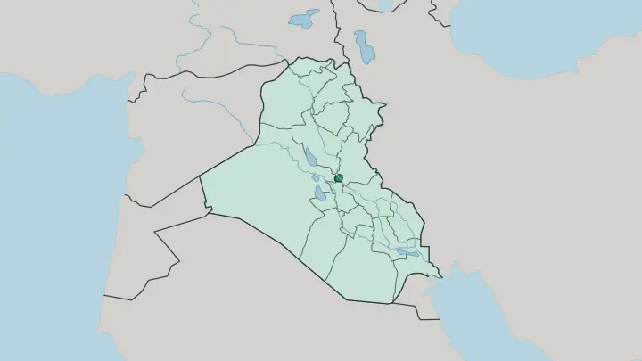 Map of Baghdad Governorate in Iraq