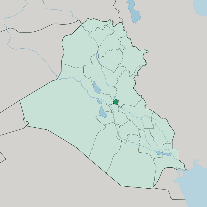 Map showing Baghdad Governorate — In Iraq