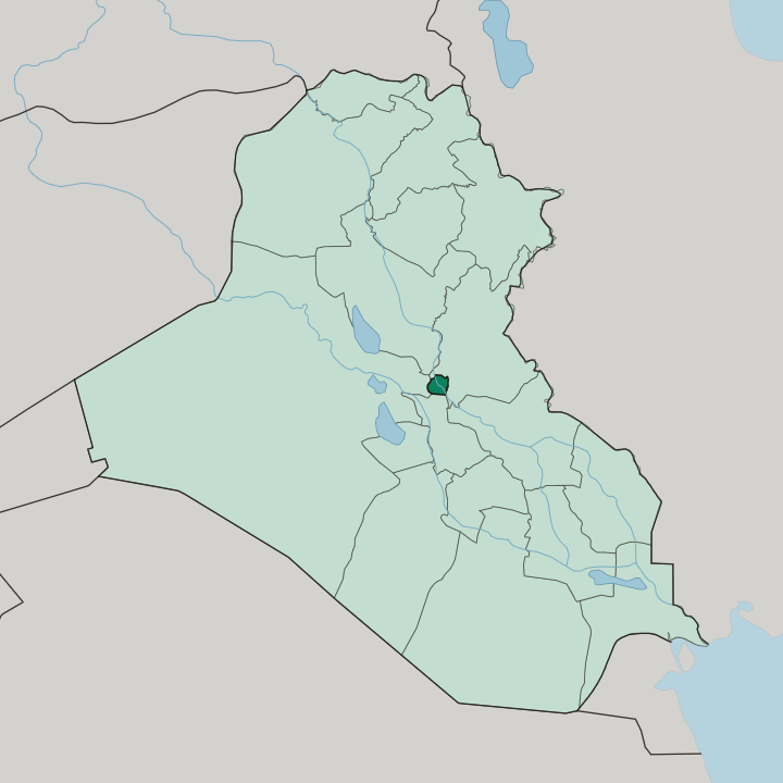 Map showing Baghdad Governorate — In Iraq
