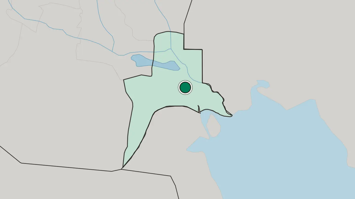 Map of Az Zubayr in Iraq
