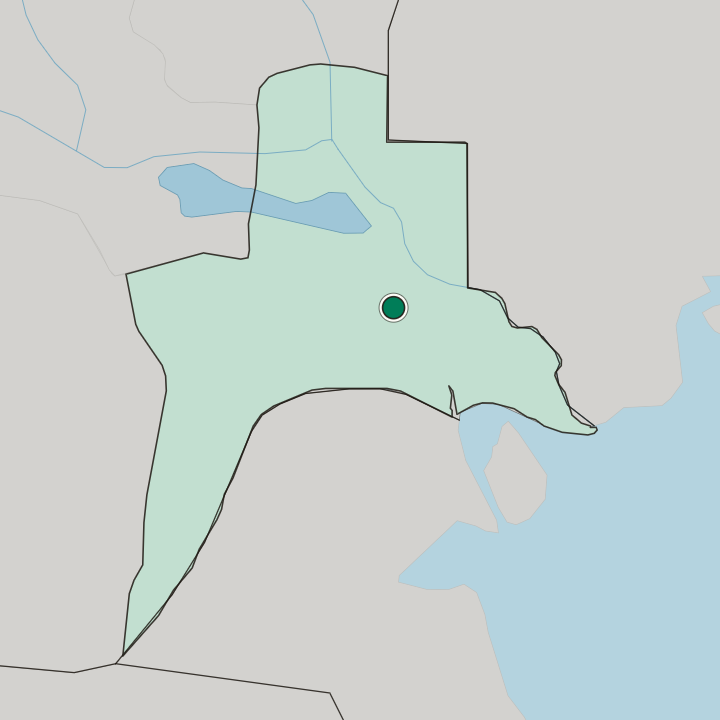 Map showing Az Zubayr — In Basra Governorate