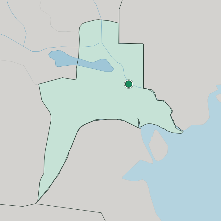 Map showing Basrah — In Basra Governorate