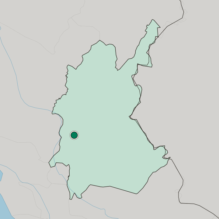 Map showing Baqubah — In Diyala Governorate