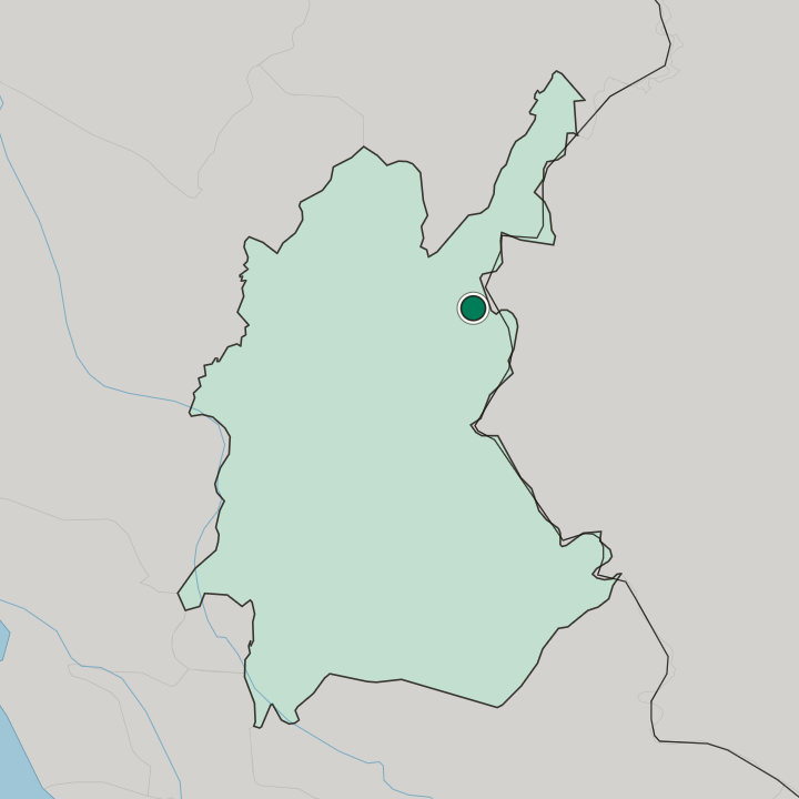 Map showing Khānaqīn — In Diyala Governorate