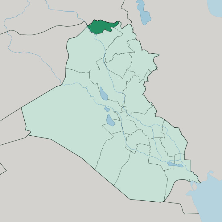 Map showing Duhok Governorate — In Iraq