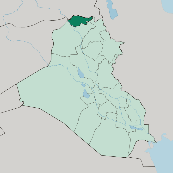 Map showing Duhok Governorate — In Iraq