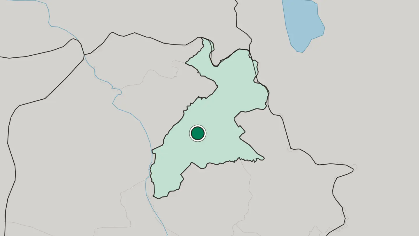 Map of Erbil in Iraq