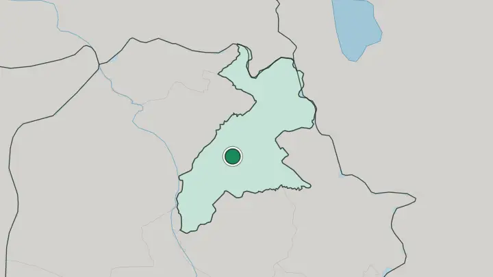 Map of Erbil in Iraq