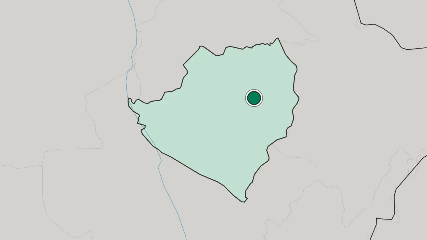 Map of Kirkuk in Iraq