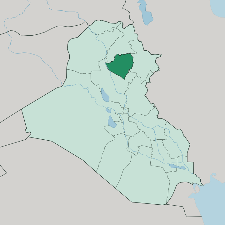 Map showing Kirkuk Governorate — In Iraq