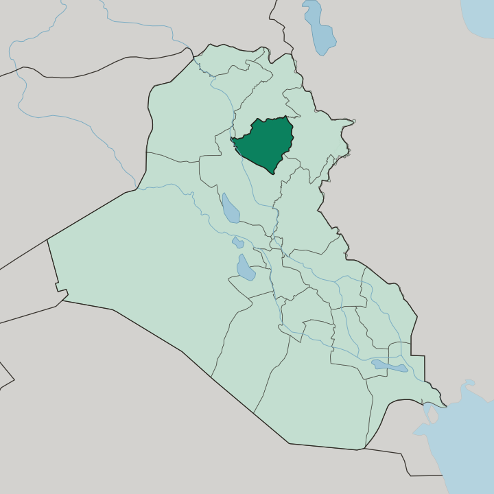 Map showing Kirkuk Governorate — In Iraq
