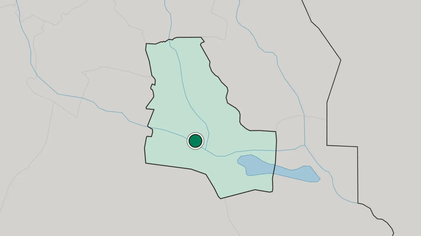 Map of Nasiriyah in Iraq